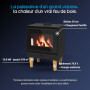 Poêle à bois Érable Bûche 50 cm - 10.8 kW | Linea VZ