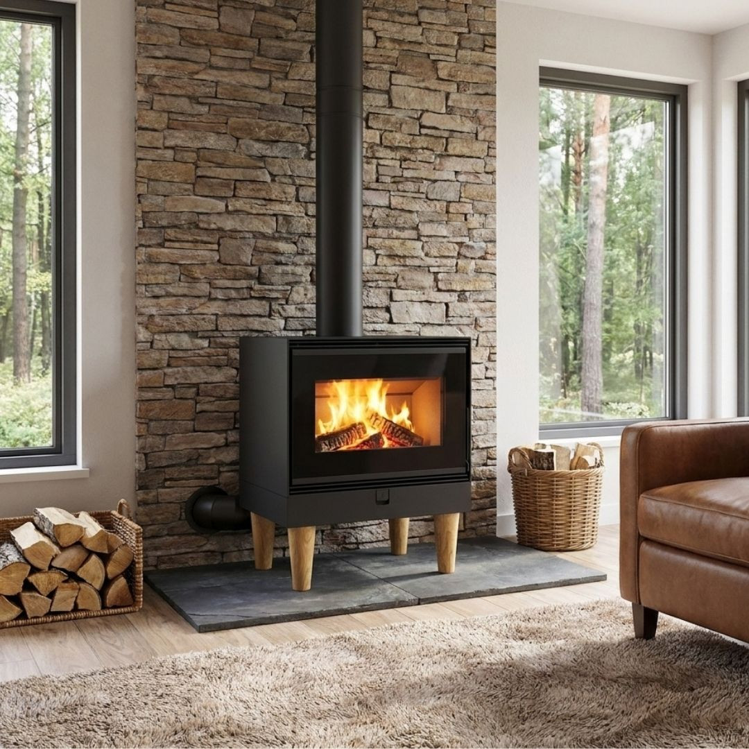 Poêle à bois Érable Bûche 50 cm - 10.8 kW | Linea VZ