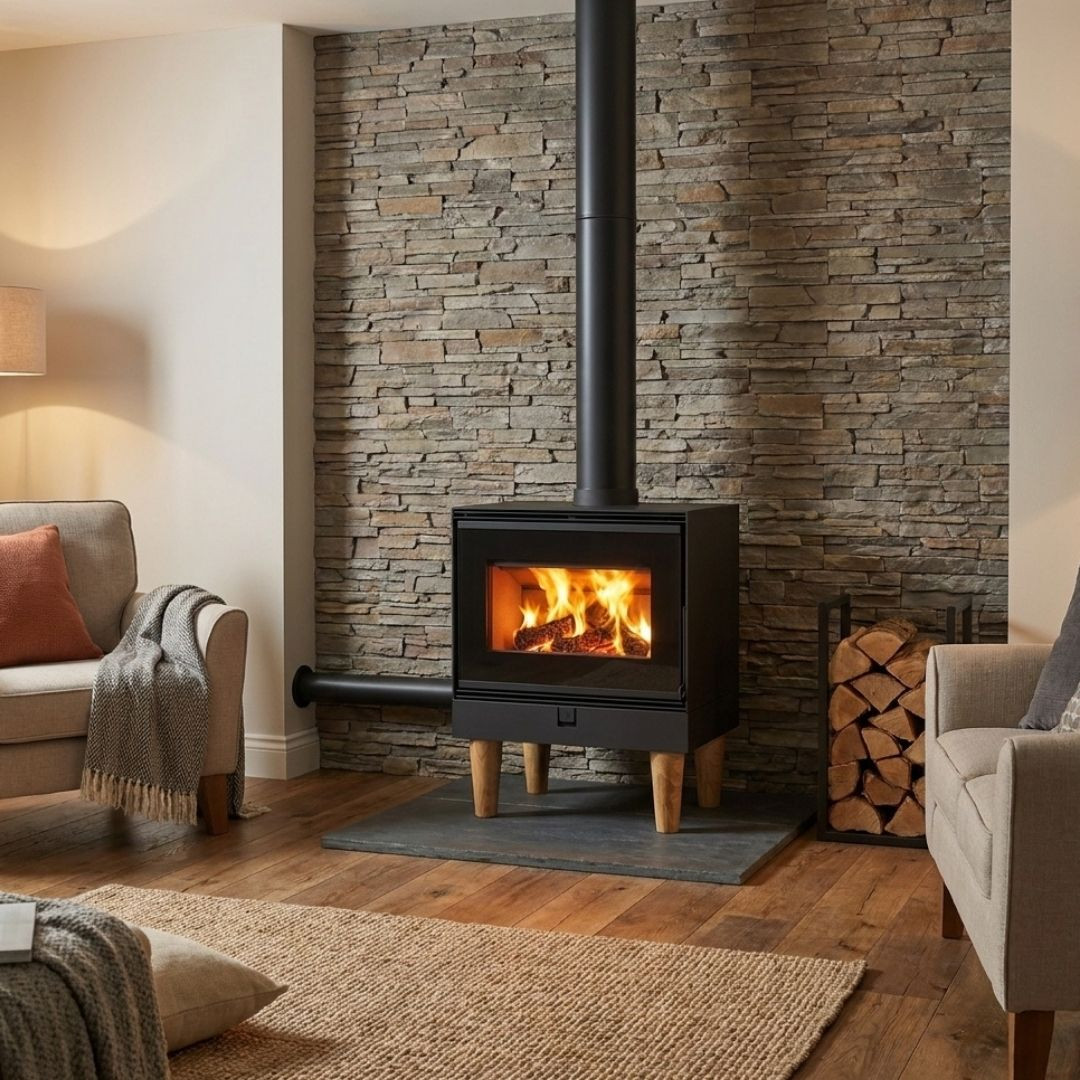Poêle à bois Érable Bûche 50 cm - 10.8 kW | Linea VZ
