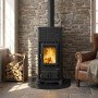 Poêle à Bois Raccordable Emiliana.165 Steel - 6,5 kW