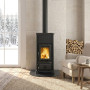Poêle à Bois Raccordable Compact 6,5 kW Emiliana.165 Steel