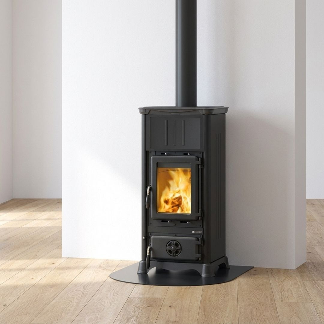 Poêle à Bois Raccordable Compact 6,5 kW Emiliana.165 Steel