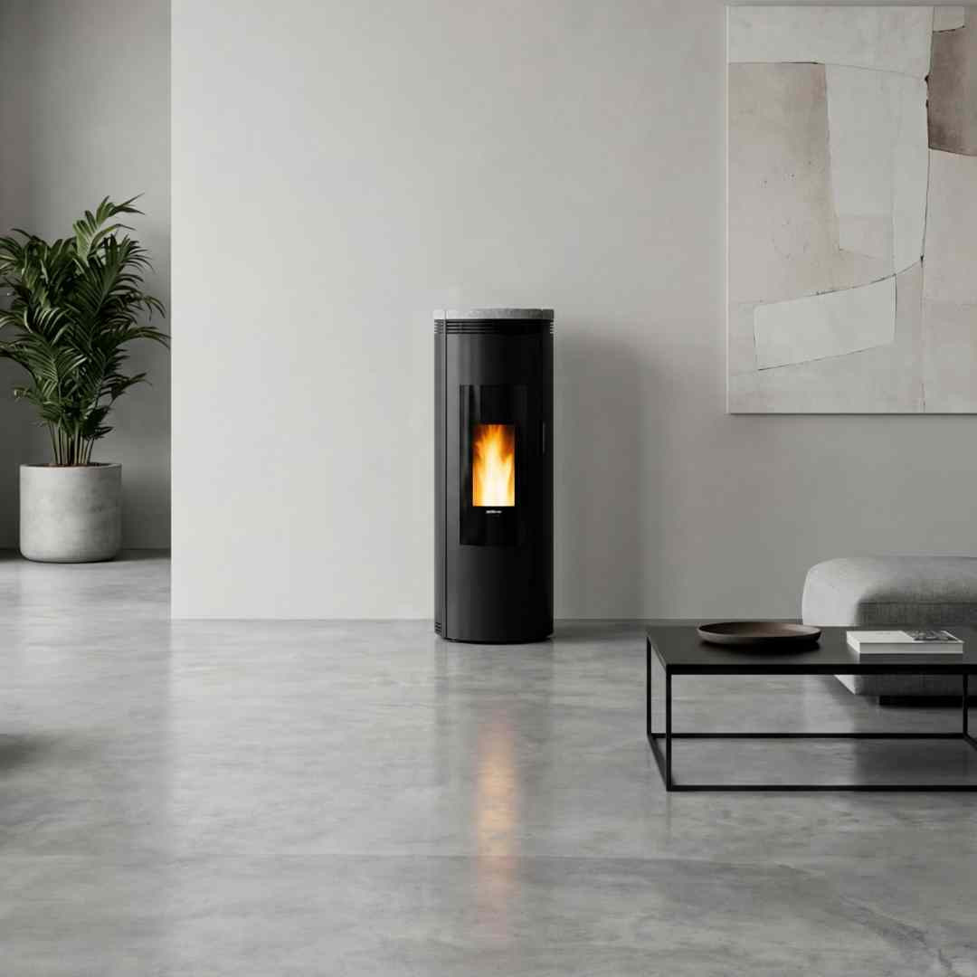 Poêle à granulés étanche Amika Petra AD 8 kW en pierre naturelle