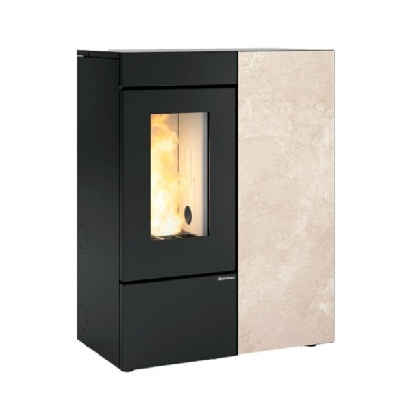 Poêle à granulés canalisable Annalisa Plus Gres Evo 12 kW finition grès clair