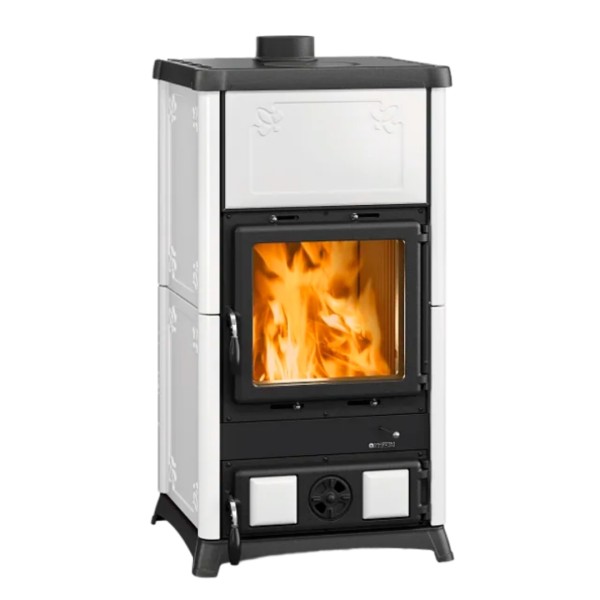 Poêle à Bois en Céramique Fedora.16 - 8,3kW | Décoré à Main