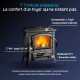 Poêle à Bois en Fonte ISETTA LEAN 7,7 kW | La Nordica