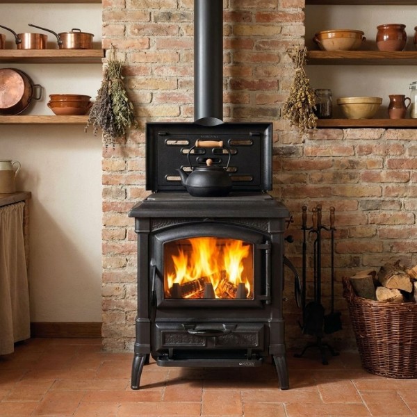 Poêle à Bois avec Plaque de Cuisson​ ISETTA CC LEAN 7,7 kW