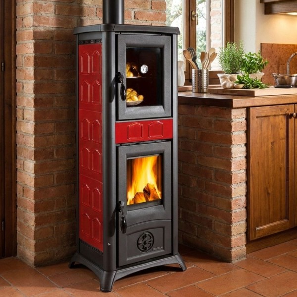 Poêle à Bois Four Gemma Forno 7,3kW Céramique | La Nordica