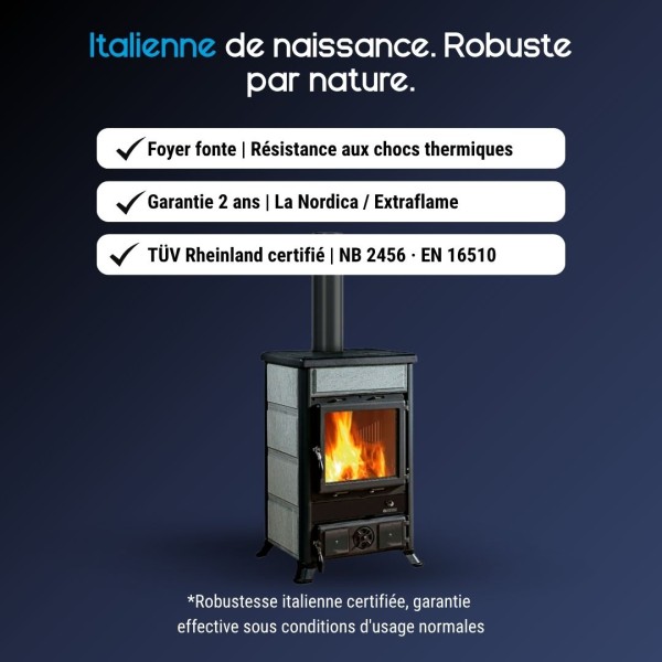 Poêle à Bois en Pierre Rossella R1.16 Petra 9kW | La Nordica