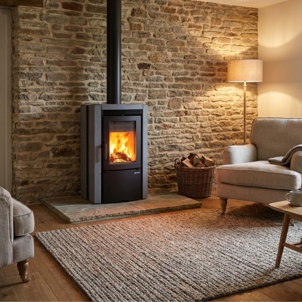 Poêle à Bois en Pierre ESTER 5.0 - 8 kW | Récupération de Chaleur