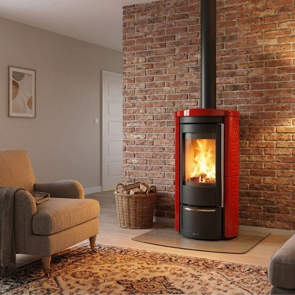 Poêle à Bois Rond Liù.16 Maiolica 7,5 kW | La Nordica