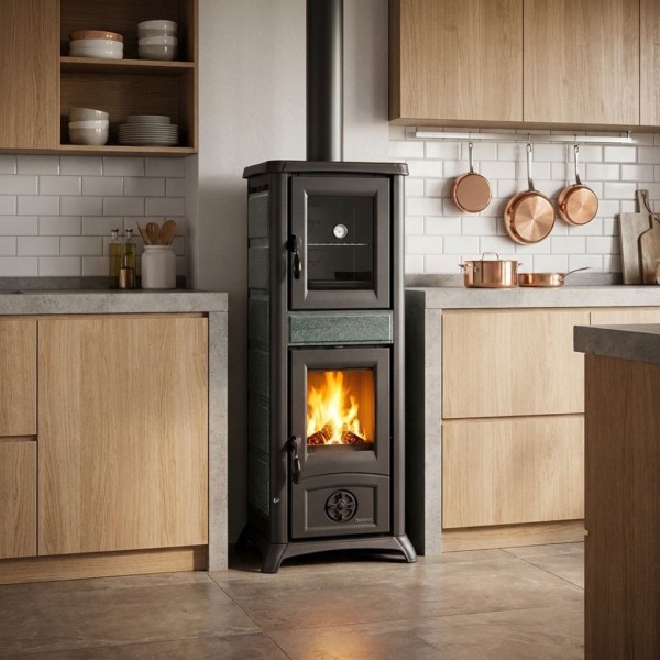 Poêle Bois en Pierre avec Four Gemma Forno.165 Petra 7,3kW