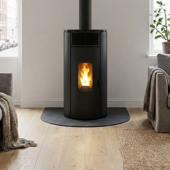 Poêle À Granulés Lorena 9 kW Sortie Supérieure + Kit Ventouse 80/130