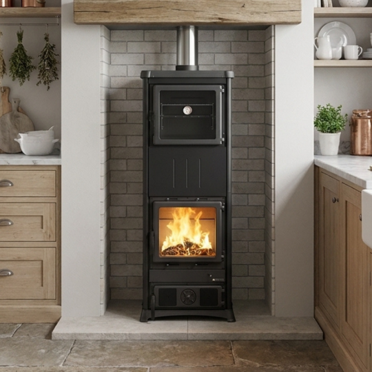 Poêle à Bois Avec Four NOVA FORNO.16 STEEL 11,8 kW