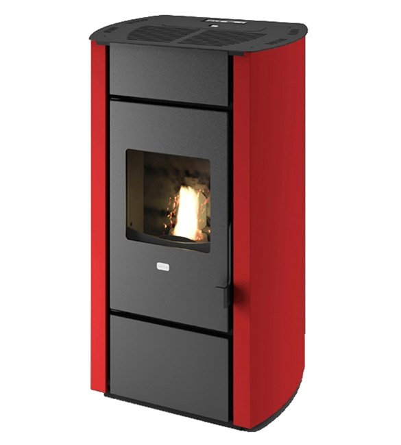 Poêle à granulés 11,5 kW Stella rouge Poêle à granulés 11,5 kW Stella rouge