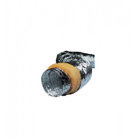 Flexible isolé en aluminium, étirable, par 10 mètres, diamètre 82 mm, idéal pour ventilation et isolation.