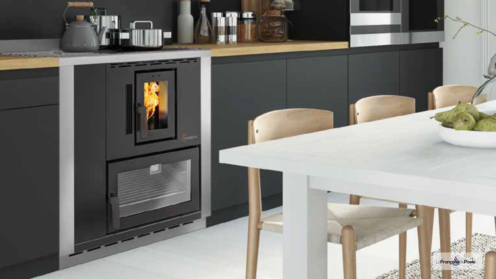 Cuisinière à pellet encastrable la francaise du poele