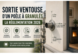 Sortie ventouse d'un poêle à granulés : la réglementation 2026